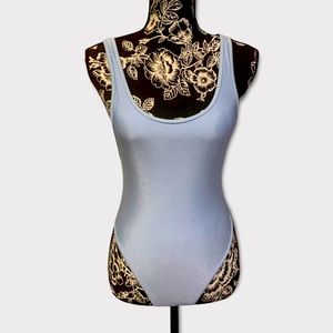 Scoop neck baby blue body suite